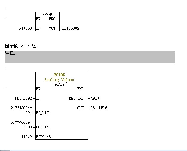 西门子模拟量程序问题请教